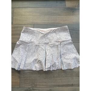 Lululemon Hit Your Stride Skirt Speckle Dot Parfait Pink Black Tennis Size 4